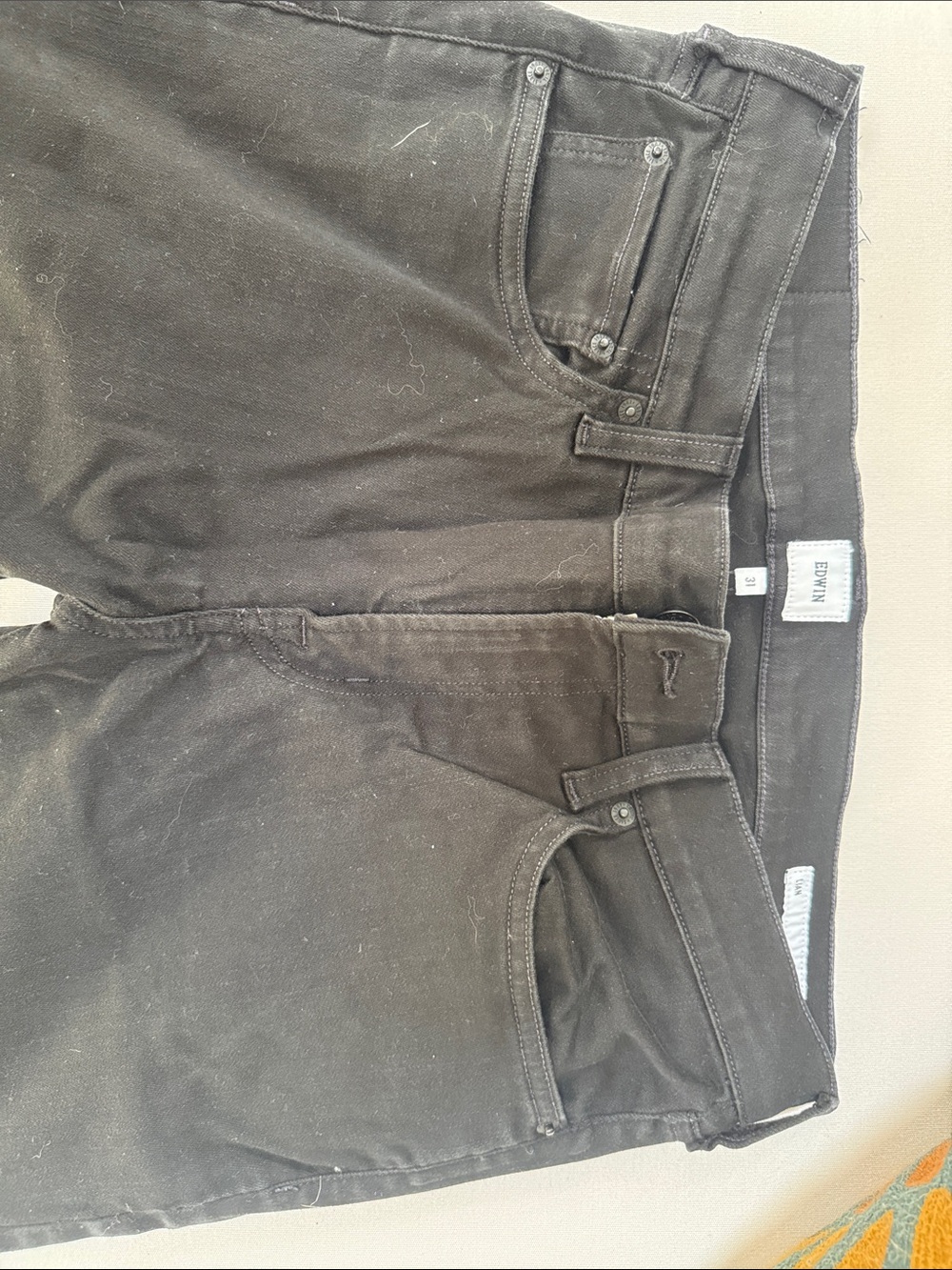 Edwin Men’s Black Slim Straight Jeans